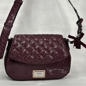 Guess Flowering Bordeaux Logo Cross Body Messenger Bag Handbag Purse Maroon